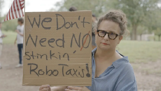 特斯拉在得州奥斯汀遭遇抗议活动：反对马斯克(🙍)Robotaxi计划